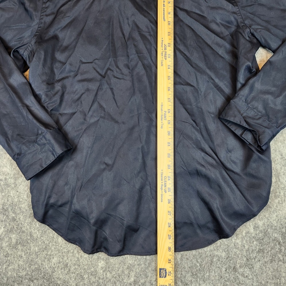 NWT Tommy Hilfiger Utility Shirt Women‎ XL Blue Lyocell Roll Tab Blouse Midnight - Picture 13 of 14